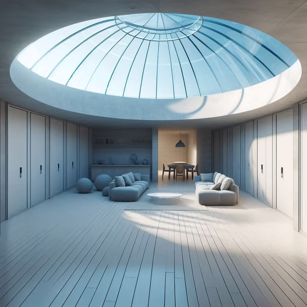 Luxury underground residence living space