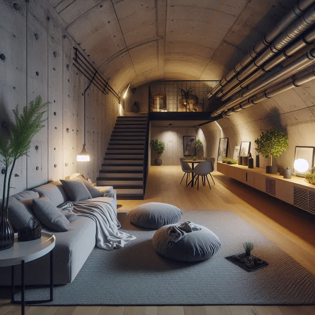 Luxury NBC bunker interior living space