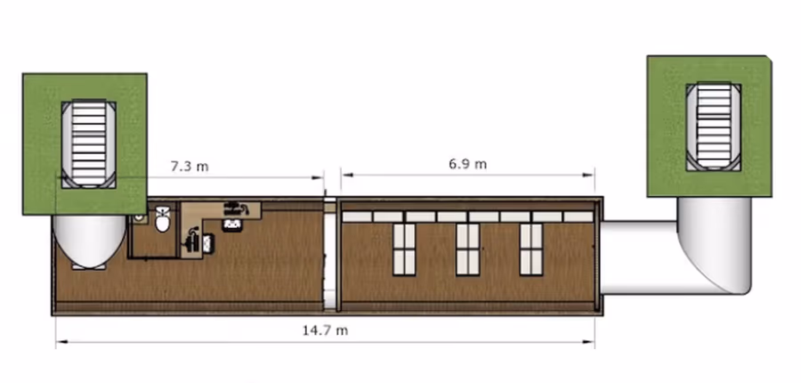 DIY self-build underground pod plan