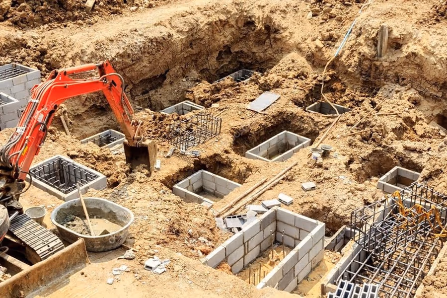 In-situ reinforced concrete underground construction