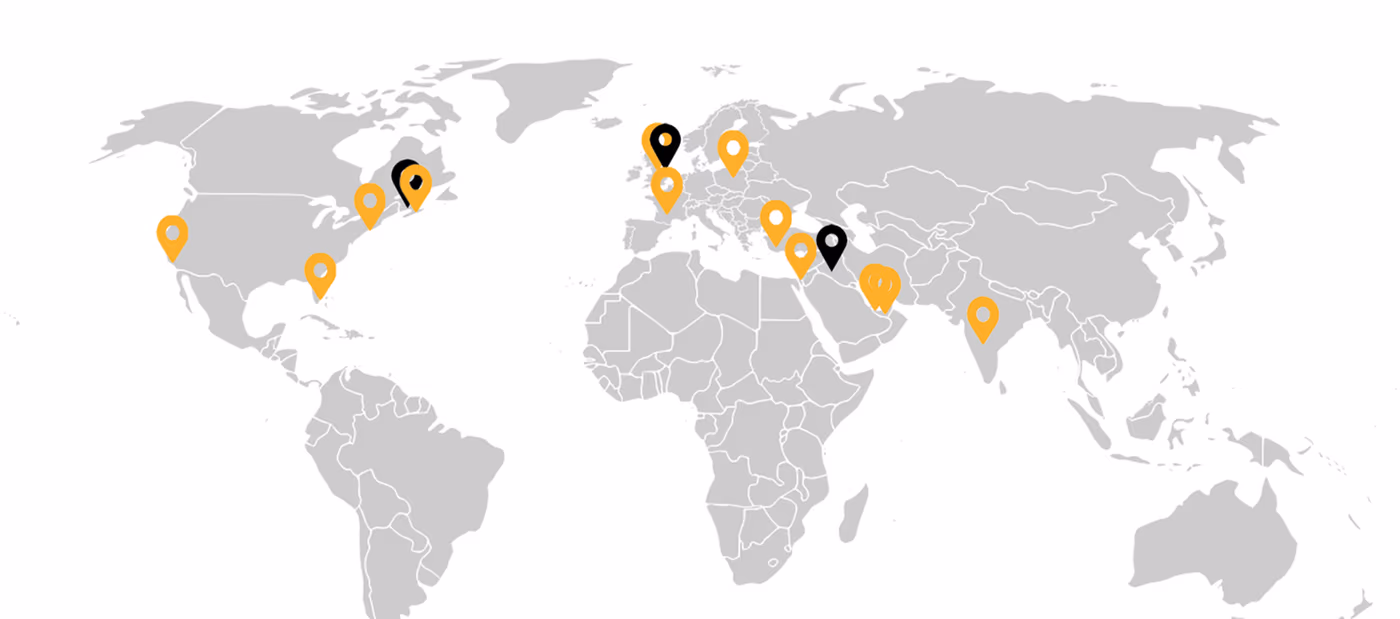 Subterranean Spaces Global international reach map