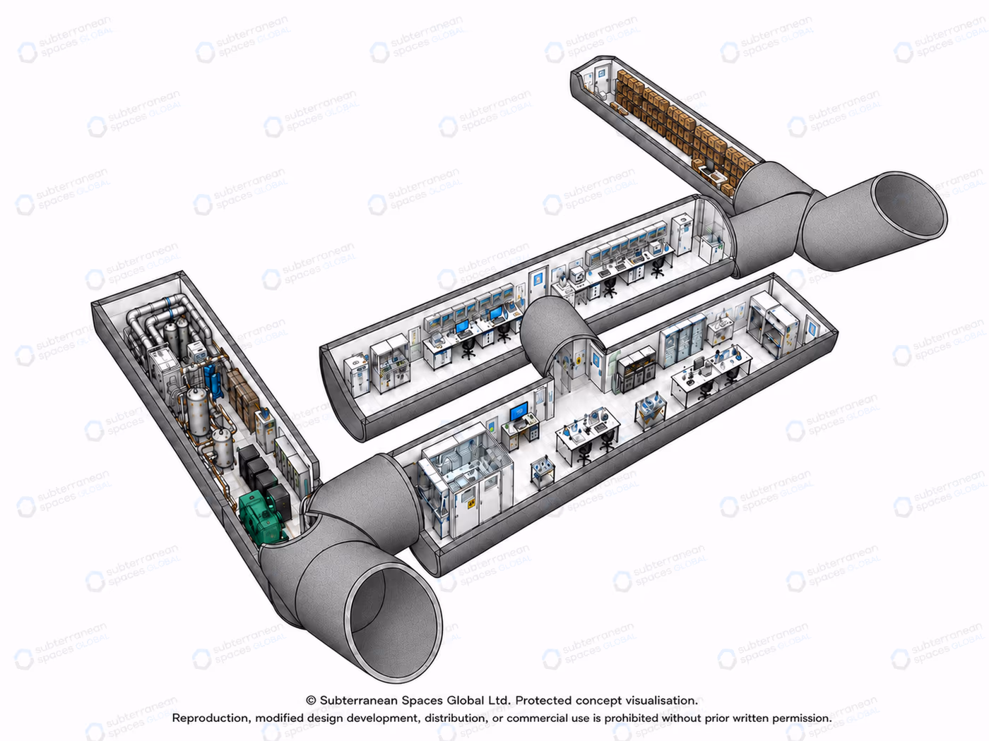 Underground operational centre technical environment