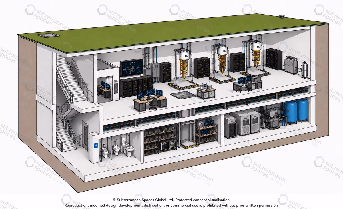 Underground operational centre facility