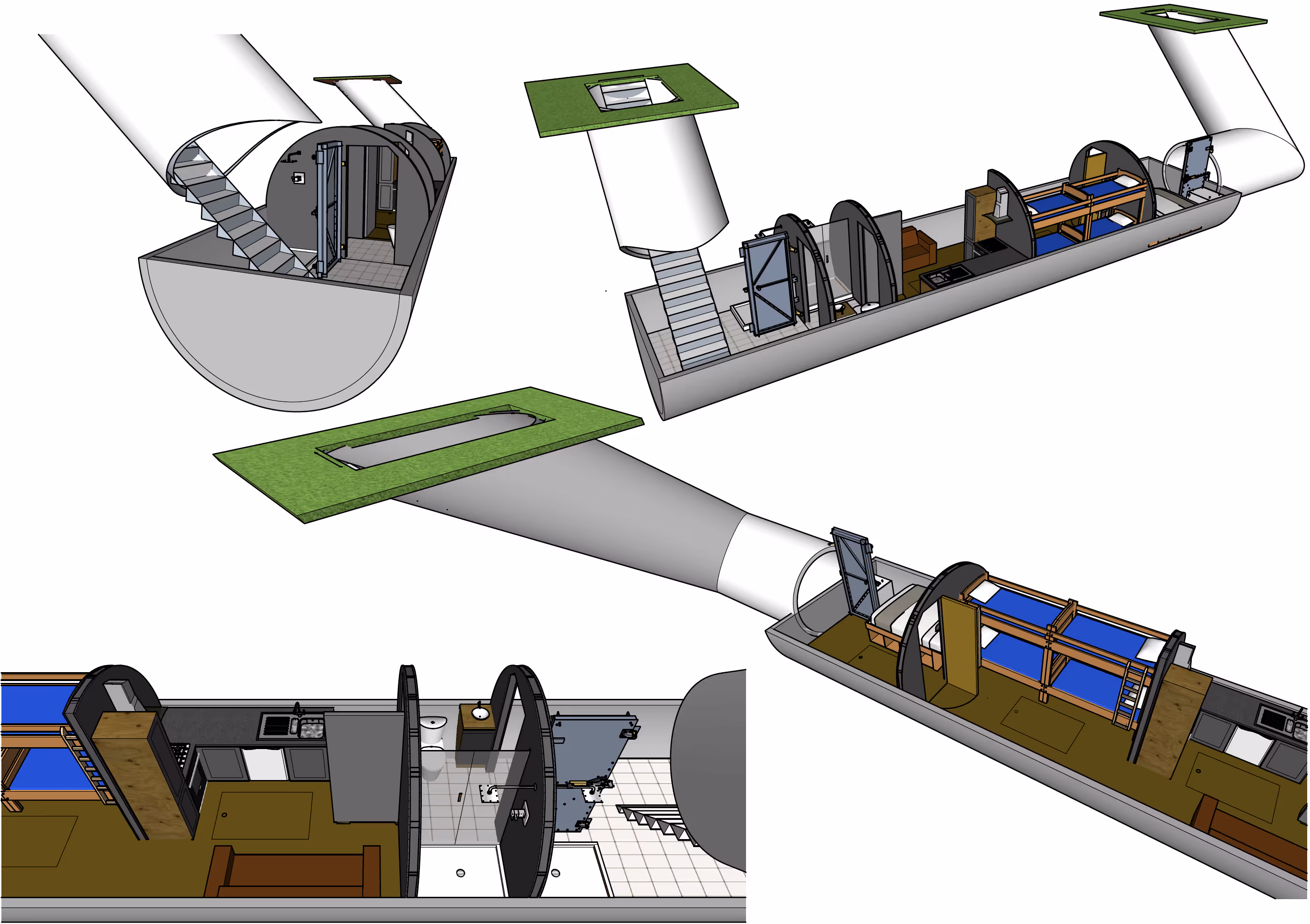 Internal pod drawing