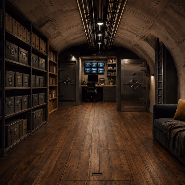 Underground secure storage interior