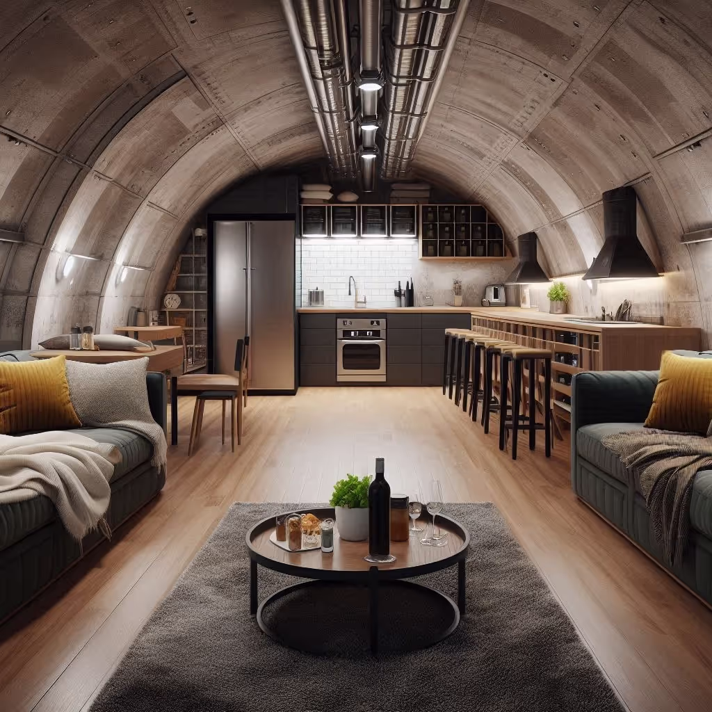 Underground bunker interior